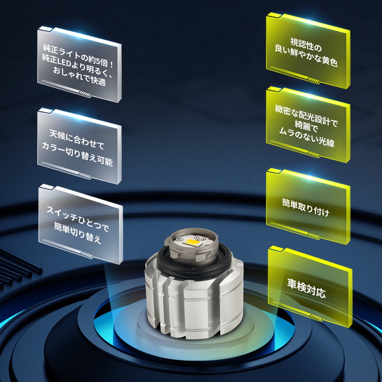 SF V1シリーズ HB4・H8/H11/H16・L1B 3200K/6000K(デュアルカラー) フォグランプ